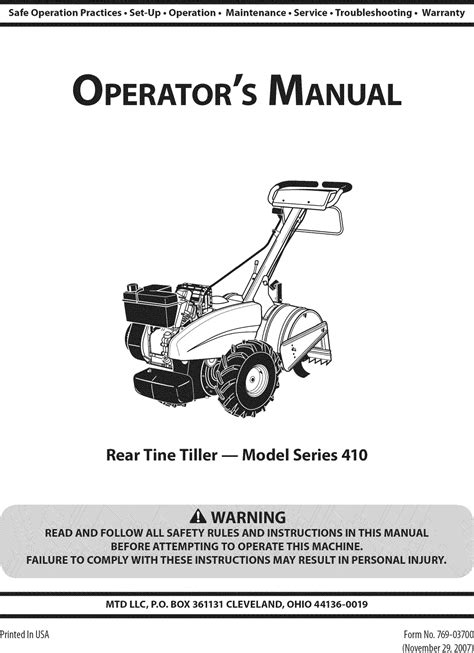 Mtd yard machines rear tine tiller model 450 series owners manual operating instructions. - Handbook of the game how to attract and seduce beautiful women.