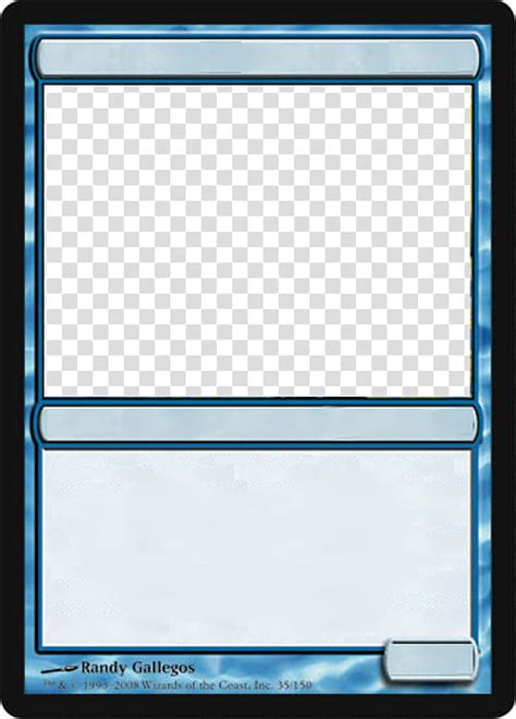 Mtg Blank Blue Card Transparent Background Png Clipart Pertaining To