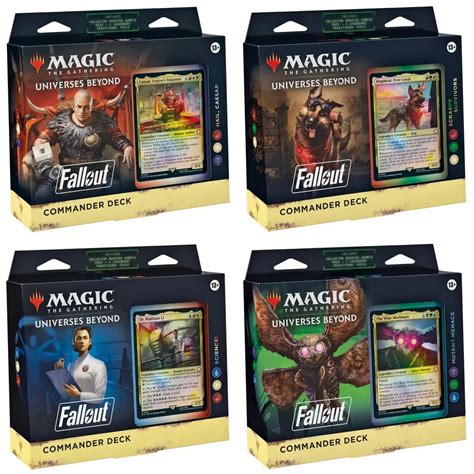 Mtg fallout commander decks. The beloved companion Dogmeat has been revealed as the leader of the pack for the new Fallout Commander deck Scrappy Survivors. The deck focuses heavily on Enchantment and Equipments by bringing ... 