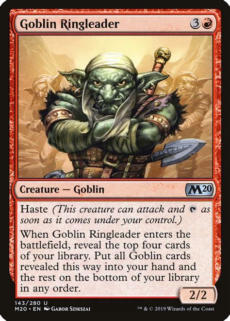 Mtg goblin cards. 5 days ago · POPULARITY*. 1%. COPIES/DECK. 1.00. DECKS. 52. Play trend: 0%. A list of the most played MTG Commander Red Goblins cards sorted by their popularity including their play trend. 