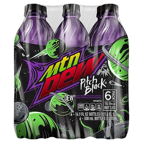 Mtn Dew Pitch Black 16.9 fl oz, paquete de 12 - amazon.com