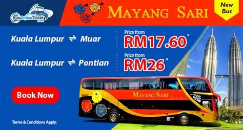 Muar to Kuala Lumpur Bus Tickets - BusOnlineTicket.com