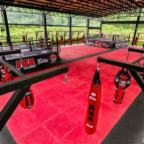 Muay thai gym. Suspension trainers aren't just for home and travel. Suspension trainers are great for home workouts and for traveling, but you’ll also see the (often) yellow and black straps dang... 