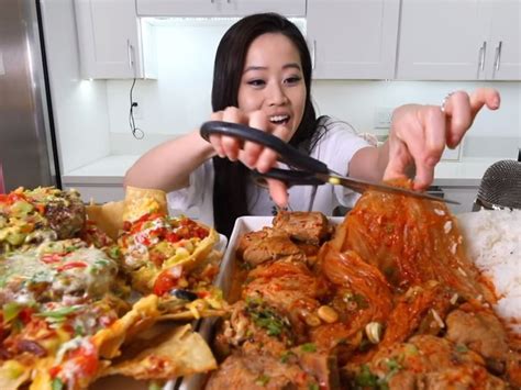 Korean Mukbang Youtubers are making a decent living, consuming thousands of calories per video for their fans. . Muckbang