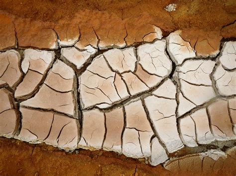 Mud cracks can indicate alternating wet and dry conditions in a de