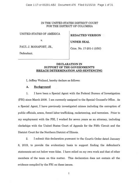 Mueller Defends Manafort Breach Allegation