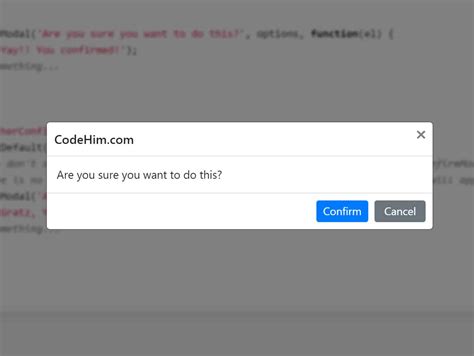 Mui confirm dialog.  A Dialog is a type of modal window Simple confirmati...