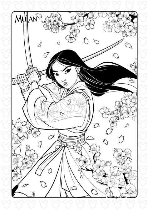 Mulan Coloring Shee