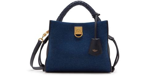 Mulberry Small Iris Handle in Blue Lyst