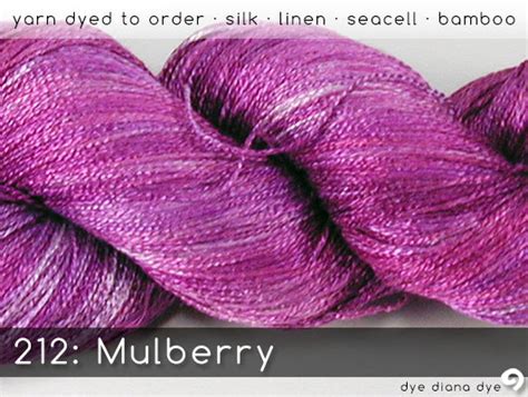 Mulberry (#212) $32.00. Shipping calculated at checkout. Yarn Base. Quantity. Add to cart. A glorious bridge between red and purple - magenta and plum and violet and crimson, splashes of scarlet and bass notes of raisin, with a bit of lilac and lavender and ruby and rose stirred in. Uplift your spirit and dream.