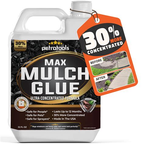 Overall, Landscape Loc's mulch glue is an ideal solution for those needing long-lasting protection for outdoor landscaping projects. Its easy-to-use pre-mixed formula and fast-drying qualities will keep mulch, rock, and pea gravel glued firmly in place, making it perfect for just about any outdoor space.. 