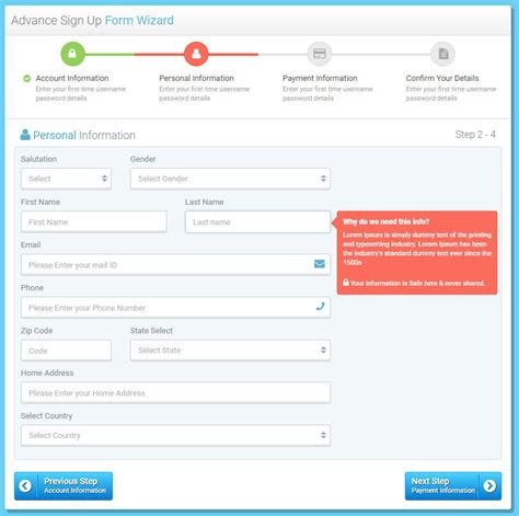Multi Step Form Wizard jQuery Validation by logicalstack CodeCanyon