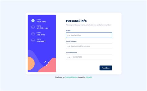 Multi Step Form with Vue JS CSS Animations