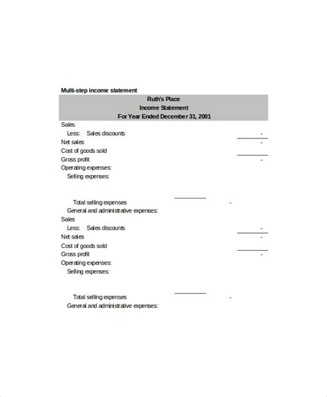 Multi Step Statement 14+ Free Word, PDF, Excel Documents Download