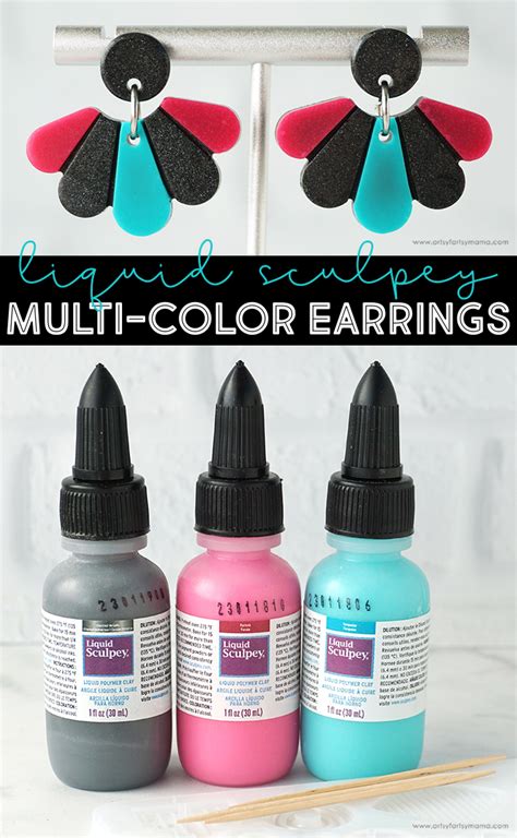 Multi-Color Polymer Clay Earrings artsy-fartsy mama