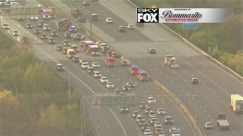 Multi-car crashes cause major traffic backups on I-270