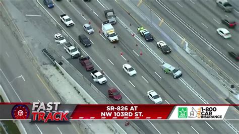 Multi-vehicle crash causes delays on SR-826 South in Hialeah