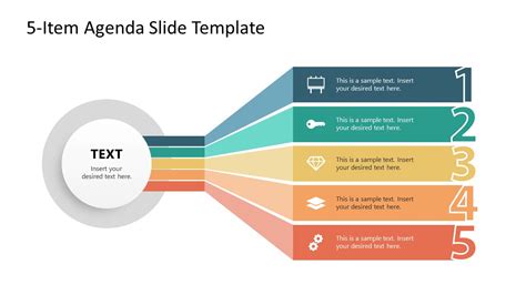 MultiColor PowerPoint Agenda Slide Template Design