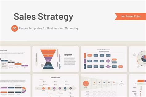 MultiColor Sales Strategy Template PowerPoint Slide