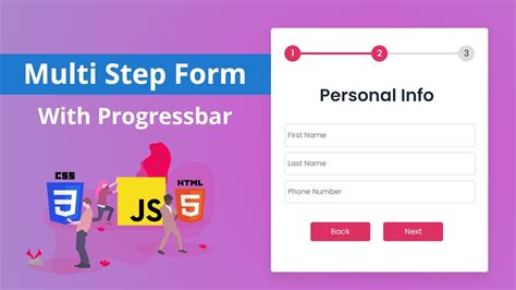 MultiStep Form With Step Progress Bar Using JavaScript