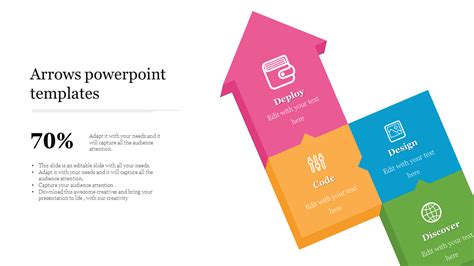 Multicolor Up Arrows PowerPoint Templates