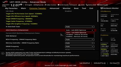 Multicore enhancement asus.  Select Advanced Mode by using the F7 key.  When enabled, it w...