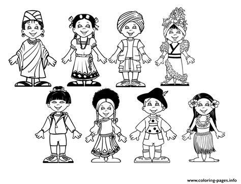 Multicultural Coloring Pages