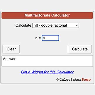 Multifactorial Calculator