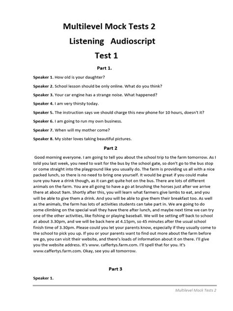 Multilevel mock tests 2 pdf. pdf), Text File (. uz This document contains ins...