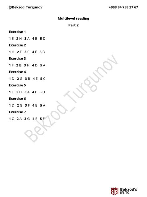 Multilevel reading answers pdf.  34.  INGLIZ TILI DARSLARI.  The document describes ...