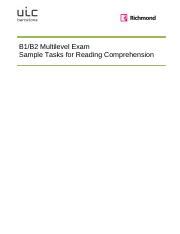 Multilevel reading pdf.  B1/B2 Multilevel Exam Sample Tasks for Reading Comprehension 1....
