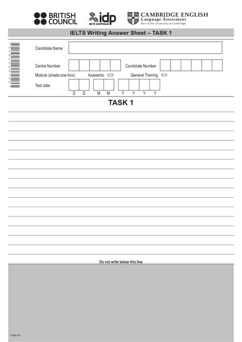 Multilevel writing task 1 answer sheet.  It includes fields to fill in . pdf), Text File (.  Tes...