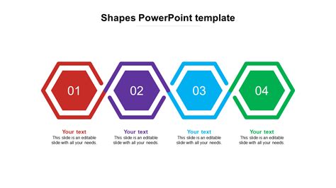 Multinode Shapes PowerPoint Template Hexagonal Model