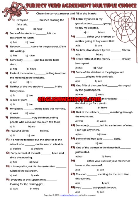 Multiple Choice Questions On Verb With Answers