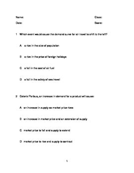 Multiple Choice Questions With Answers In Economics
