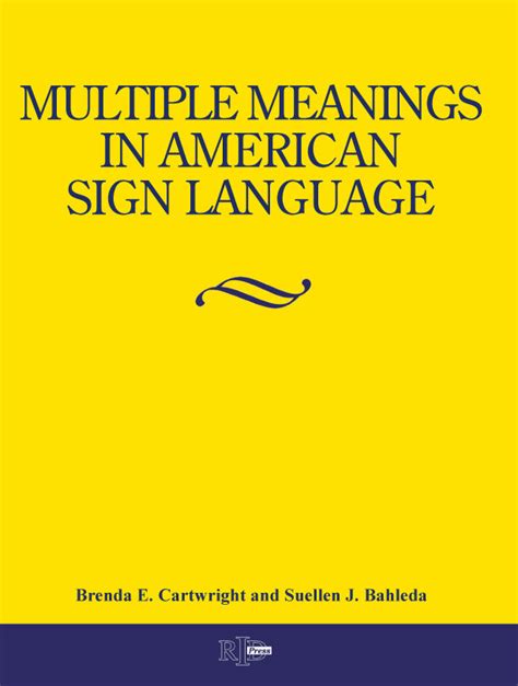 Multiple Meanings In American Sign Language