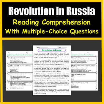 Multiple Russian Choice Revolution Answers Questions