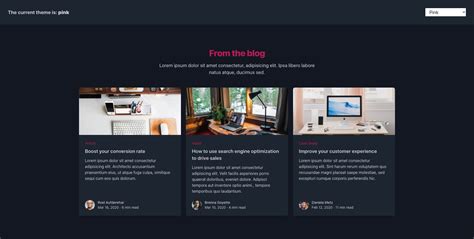 Multiple Themes for Next.js with nextthemes, Tailwind CSS and CSS