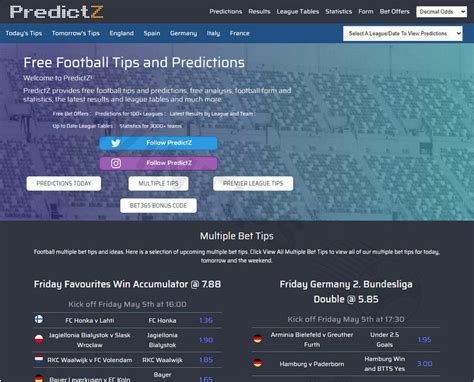 Multiple goals prediction.  PredictZ provides free football tips and predictions, free analysis,...