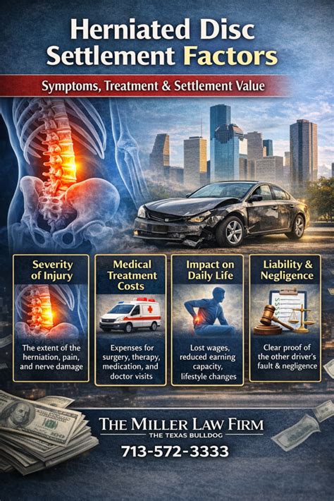 Multiple herniated disc car accident settlement.  This article explains how ...