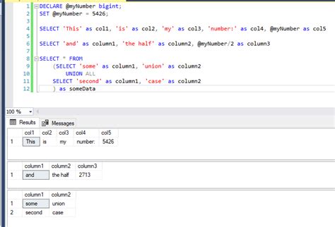 Multiple select statements in one query