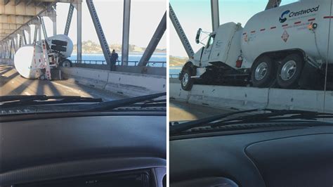 Multiple trucks blow over on Richmond-San Rafael Bridge: video