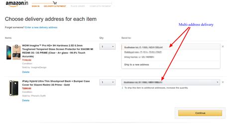 Multiple vendor delivery addresses - select on purchase …