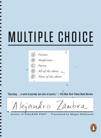 Read Online Multiple Choice By Alejandro Zambra