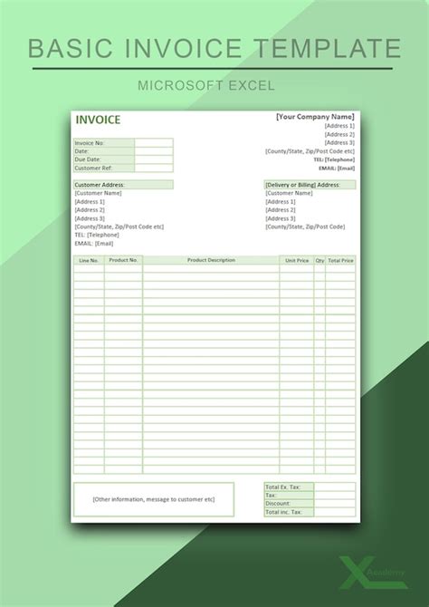 Multiplepage Excel Invoice Templates
