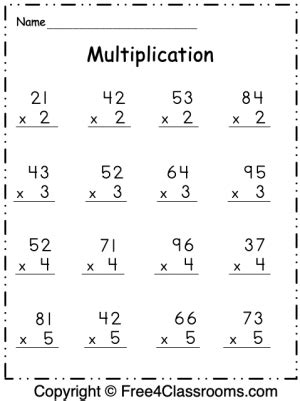Multiplication 2 Digit Archives FREE and No Login Free4Classrooms