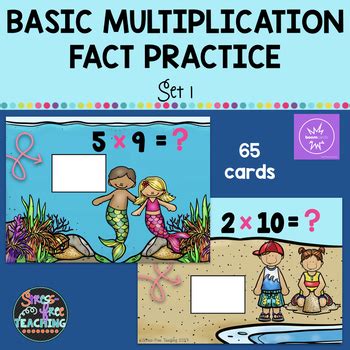 Multiplication Basic Fact Practice Set 1 Boom Cards Multiplication