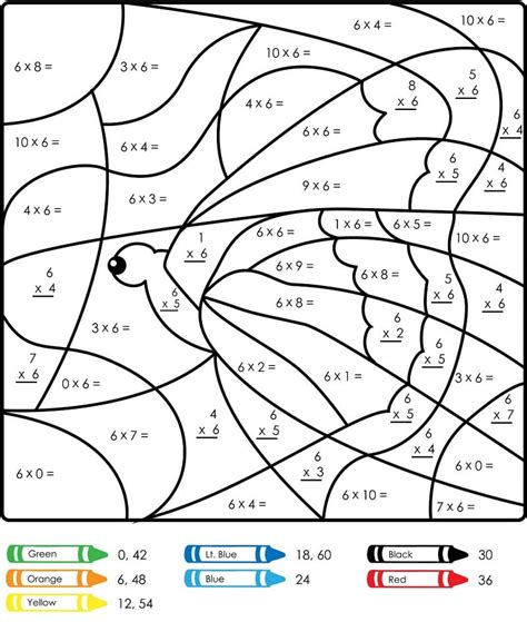 Multiplication Coloring Sheets Math Coloring Worksheets 4th Coloring Home