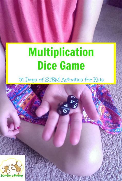 Multiplication Dice Game Schooling a Monkey Multiplication dice