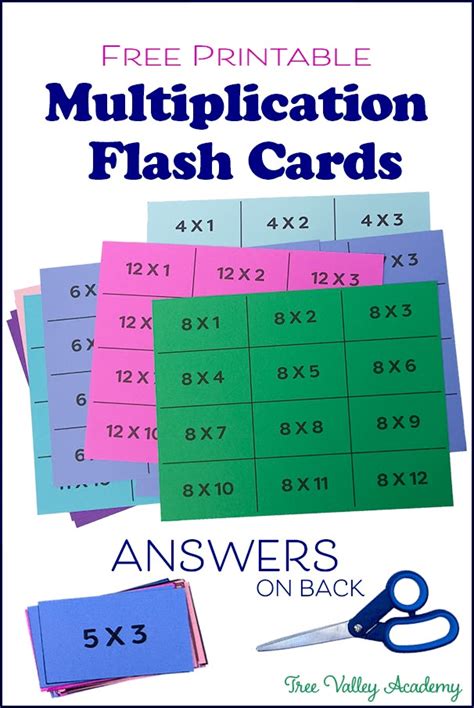 Multiplication Flash Cards Printable Pdf Customize and Print